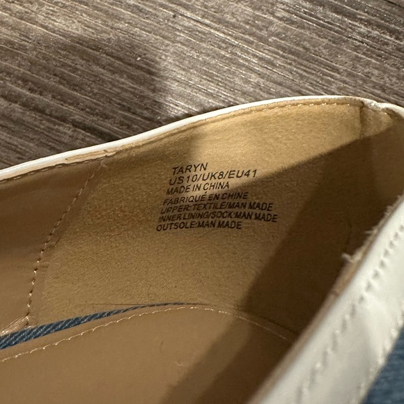 JustFab Taryn Blue Denim Buckle Pointed Ballet Flat - Picture 4 of 4